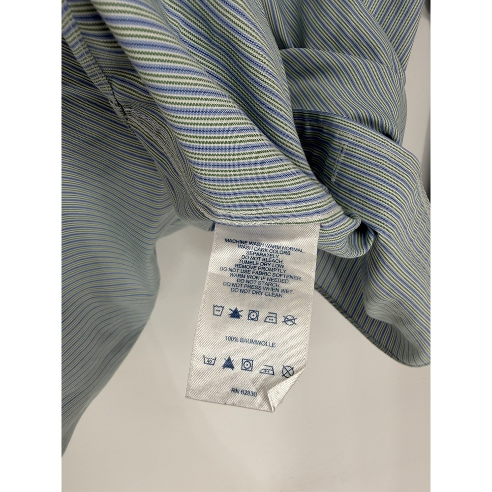 Lands' End Mens No Iron Pinpoint Oxford Shirt Button Front Size 16.5-35 - Picture 5 of 6